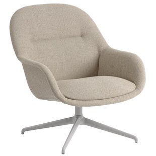 Muuto Fiber Lounge Fauteuil Met Grijs Swivel Ecriture 240/Grey
