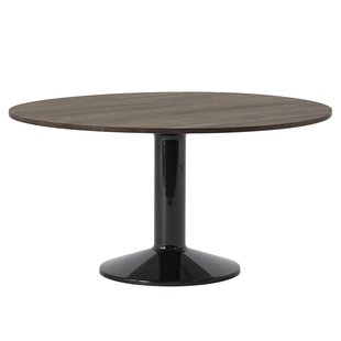 Muuto Midst Eettafel&Oslash;140 Zwart Onderstel Donker Geolied Eiken