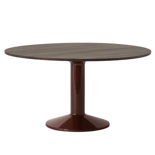 Muuto Midst Eettafel&Oslash;140 Donkerrood Onderstel Donker Geolied Eiken