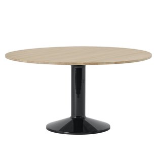 Muuto Midst Eettafel&Oslash;140 Zwart Onderstel Geolied Eiken