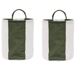 OYOY Kara Opbergmand Small Set Van 2 Dark Green