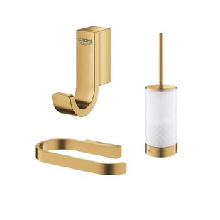Grohe Selection Toiletaccessoires - closethouder - zonder klep - closetborstelset - handdoekhaak - cool sunrise geborsteld (goud) SW482001/SW482039/SW481983