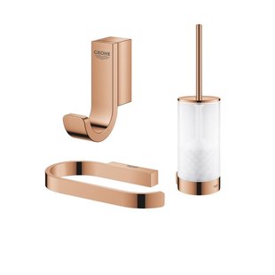 Grohe Selection Toiletaccessoires - closethouder - zonder klep - closetborstelset - handdoekhaak - warm sunset glans (koper) SW500123/SW500097/SW500110