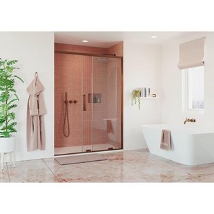 Crosswater Optix Schuifdeur - zacht Sluitmechanisme - 140cm - Geborsteld Brons OXSLBZC1400