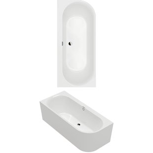 Villeroy & Boch Oberon 2.1 Back-to-wall bad voor hoekinbouw links - 1800 x 800 mm - glans wit Alpin (wit) ubq180obn9cl00vd01