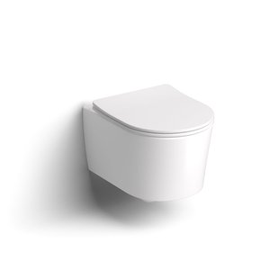 Clou InBe 1 wandtoilet met toiletzitting versie 48 cm mat wit IB/04.01141.20