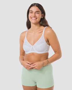 HEMA Niet voorgevormde kanten bh met beugel wit (wit)