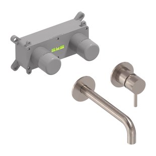 Inbouw Wastafelmengkraan MAY Stilo Eenhendel Incl. Inbouwbox Geborsteld Nickel PVD Inbouw Wastafelmengkraan MAY Stilo Eenhendel Incl. Inbouwbox Geborsteld Nickel PVD