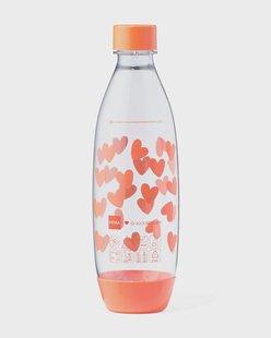 SodaStream kunststof fles 1L hartjes koraal