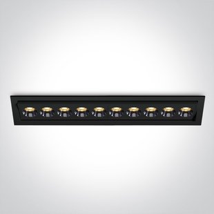 ONE Light Trimless Mirror Range - inbouwspot - 290 x 52 mm, 280 x 43 mm inbouwmaat  - 24W LED incl. - zwart