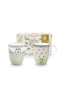 Pip Studio Set/2 Mokken Groot Lily&Lotus Licht Groen