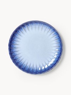 Handgemaakte ontbijtborden Vinci met reactief glazuur, 4 stuks