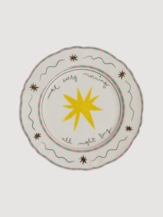 Handgemaakte ontbijtbord Frutto Della Passione van porselein