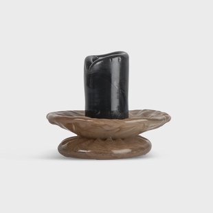 Byon Lara kandelaar XS 9 cm Zwart-beige