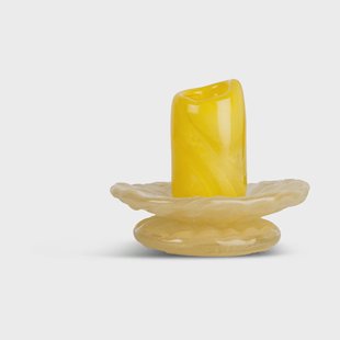 Byon Lara kandelaar XS 9 cm Geel-lichtbeige