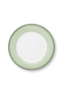 Pip Studio Dinerbord Lily&Lotus Tegels Licht Groen 26.5cm