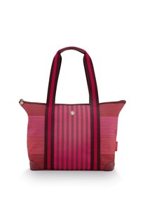 Pip Studio Tilda Tote Bag Medium Streep Roze