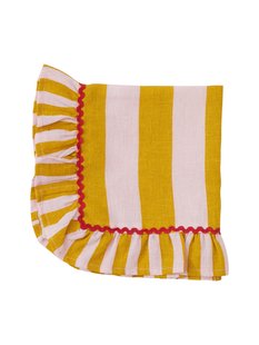 Gestreepte linnen servetten Gala, 2 stuks