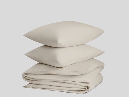 Yumeko Dekbedovertrek katoen TENCEL™ sandy taupe 200x220+2/60x70 60% biologisch katoen, 40% Tencel™