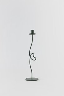 Donkergroene kandelaar met hart