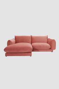 Countess 3-zits bank chaise longue links Salvador Dark pink