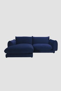Countess 3-zits bank chaise longue links Salvador Dark blue