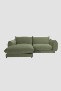 Countess 3-zits bank chaise longue links Salvador Olive green