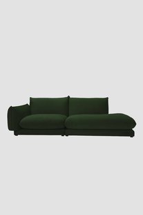 Countess 3-zits bank otto longue rechts Salvador Dark green