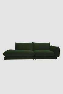Countess 3-zits bank otto longue links Salvador Dark green