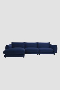 Countess 4-zits bank chaise longue links Salvador  Dark Blue