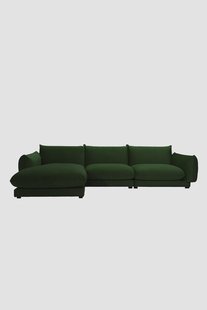 Countess 4-zits bank chaise longue links Salvador  Dark Green