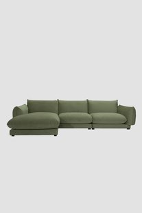 Countess 4-zits bank chaise longue links Salvador  Olive Green