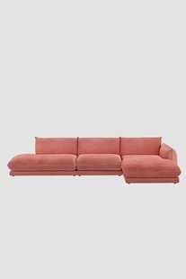 Countess 4-zits bank chaise longue rechts otto longue links Salvador Dark Pink
