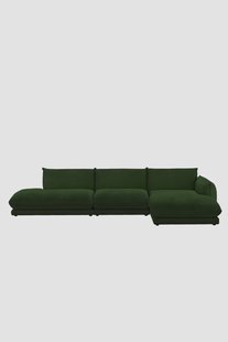 Countess 4-zits bank chaise longue rechts otto longue links Salvador Dark Green