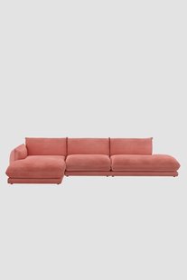 Countess 4-zits bank chaise longue links otto longue rechts Salvador  Dark Pink