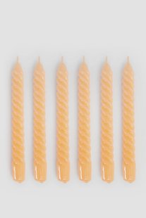Oranje draaikaarsen 21 cm