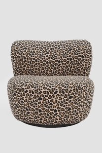 Anne draaifauteuil met leopard print