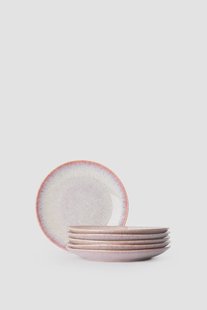 Roze reactive glaze ontbijtbord