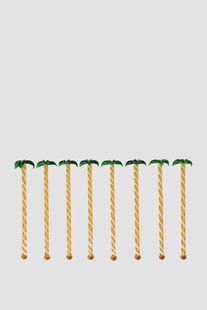 Glazen cocktail roerstaafje met palmboom