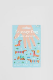 Rex London nagelstickers sausage dog