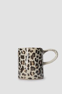 Lichtbruine mok met leopard print