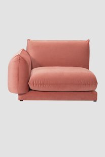 Countess stoel hoekelement links Salvador Dark Pink