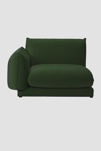 Countess stoel hoekelement links Salvador Dark Green