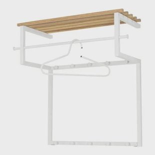 Spinder Design Rizzoli Wandkapstok - Wit / Eiken