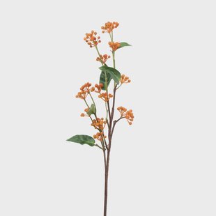 Kunsttak met besjes - oranje - 80 cm