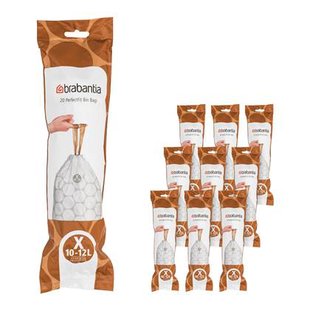 Brabantia Type X PerfectFit Jaarverpakking Afvalzak 10-12 Liter - 200 Stuks Brabantia Type X PerfectFit Jaarverpakking Afvalzak 10-12 Liter - 200 Stuks