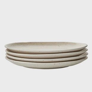 by fonQ Mixed Ceramics Dinerborden 4st. - Ø 26,5 cm - Crème