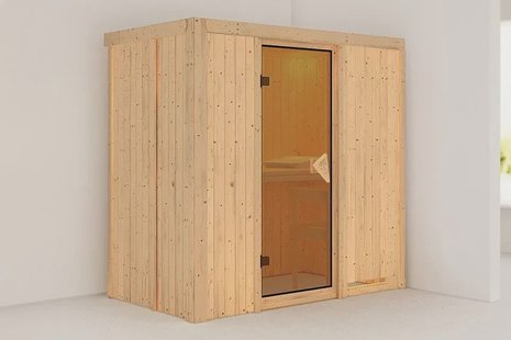 Karibu | Variado Sauna | Bronzeglas Deur | Kachel 9 kW Externe Bediening