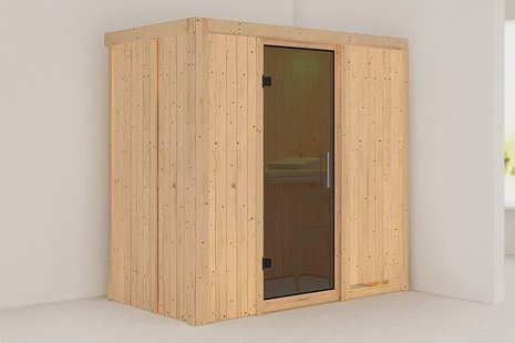 Karibu | Variado Sauna | Antracietglas Deur | Kachel 9 kW Externe Bediening