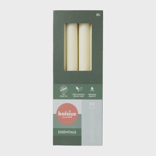 Dinerkaarsen Bolsius box ivoor - set van 8 - ø2x23 cm Dinerkaarsen Bolsius box ivoor - set van 8 - ø2x23 cm
